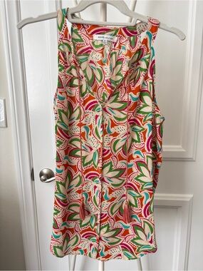 3for15 Rose & Olive Multicolor-Print Sleeveless Top Small